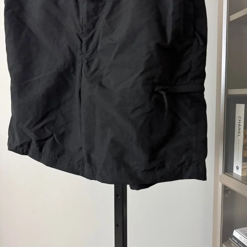 3sixteen Black Nylon Trail Shorts Small NEW Adjustable Buckle Belt Cargo Pocket